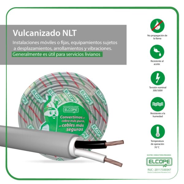 CABLE NMT 300/500V 4X12 AWG CL5 GRIS -  VULCANIZADO  METRO - EL COPE
