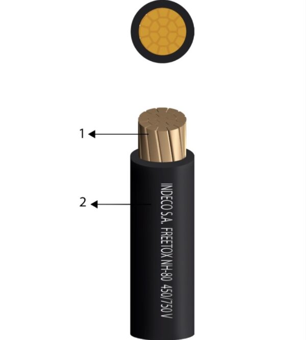 CABLE NH-80 450/750V 25MM COLOR NEGRO (METRO) - INDECO