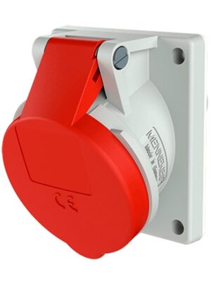 TOMA INDUSTRIAL EMPOTRADO 3P+T 32A  ROJO 6H IP44 1496