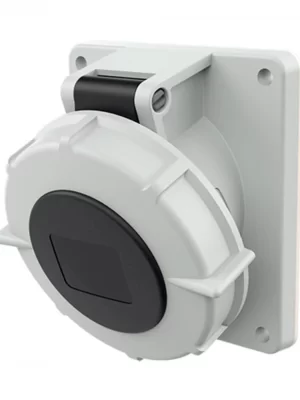 TOMA EMPOTRABLE 32AMP 3P+T 500V NEGRO 7H IP67 (LIQUIDACION)