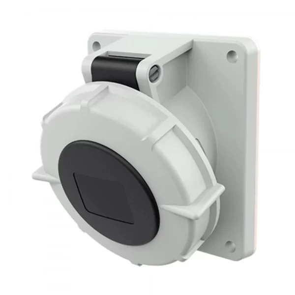 TOMA EMPOTRABLE 32AMP 3P+T 500V NEGRO 7H IP67 (LIQUIDACION)