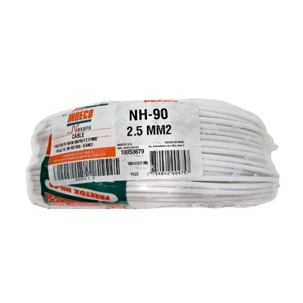 CABLE LIBRE HALOGENO 750V 2.5MM2 BLANCO FREETOX-PC NH90 - INDECO
