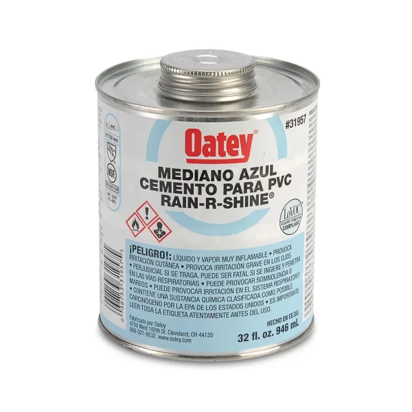 PEGAMENTO MEDINO AZUL CEMENTO PARA PVC RAIN- R- SHINE-   MARCA OATEY