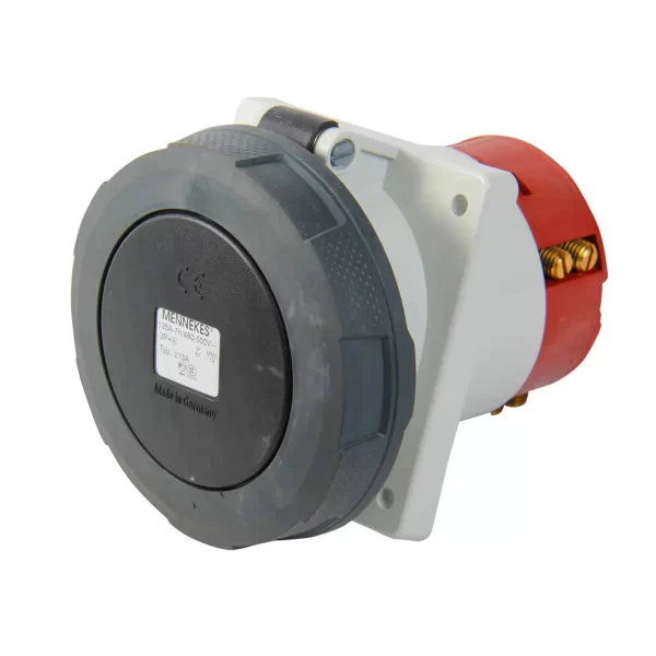 TOMA EMPOTRABLE 125AMP 3P+T 500V NEGRO 7H IP67 MENNEKES