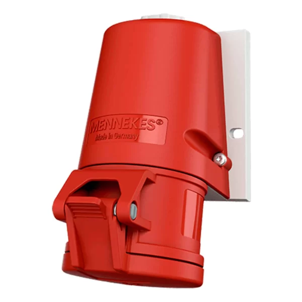 TOMA VISIBLE 32AMP 3P+N+T 415V ROJO 6H IP44 LIBRE DE HALOGENO