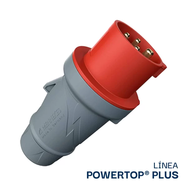 ENCHUFE INDUSTRIAL 16AMP 3P+T 415V ROJO 6H IP44 - MENNEKES