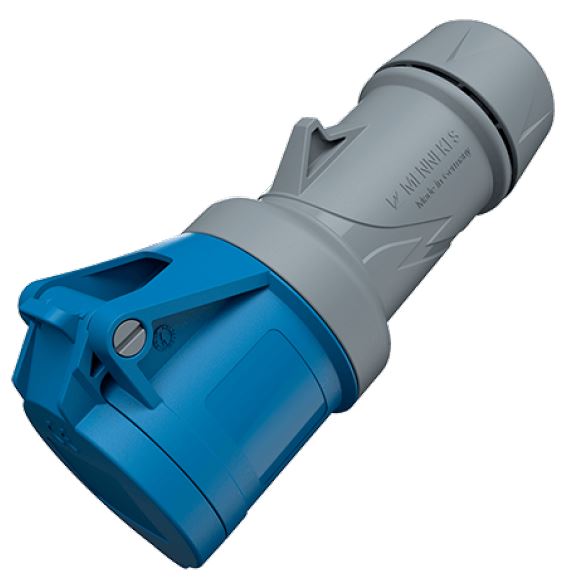 TOMA INDUSTRIAL AEREO 32A 2P+T  230V AZUL 6H IP44- MENNEKES