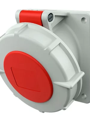 TOMA EMPOTRABLE 32AMP 3P+N+T 415V ROJO 6H IP67 (LIQUIDACION)