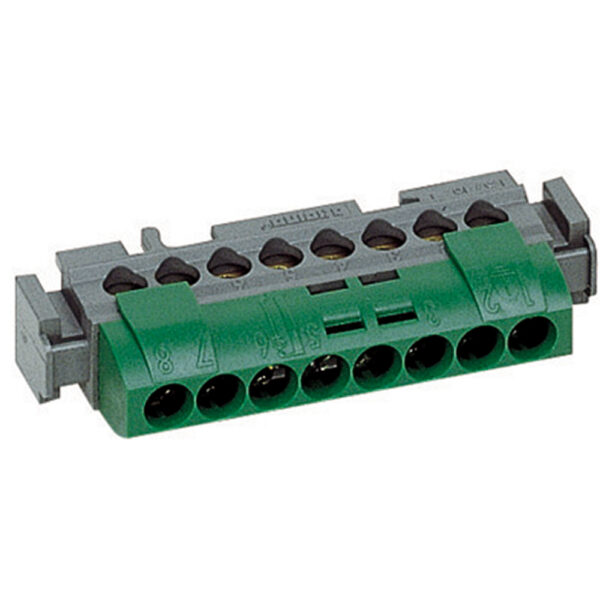 BORNERA TIERRA VERDE 16MM2 P/8 CONDUCTORES