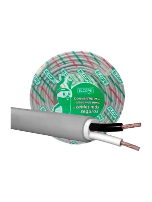 Cable-Vulcanizado-NLTPC-2X14AWG-500V-PC-ElCope CABLE NMT 300/500V 2x12 AWG, CL5, VULCANIZADO NEGRO - EL COPE