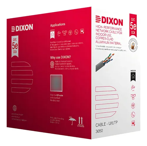 CABLE UTP 3050 CAT5E CCA 305M 4Px24 AWG INTERIOR -  DIXON