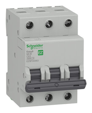 INTERRUPTOR TERMOMAGNETICO TRIPOLAR 3X63 A EZ9F56363 5539