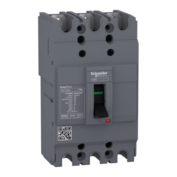 INTERRUPTOR TERMOMAGNETICO FIJO 3X50 A 25 KA 220/240 V EZC100N3050 SC