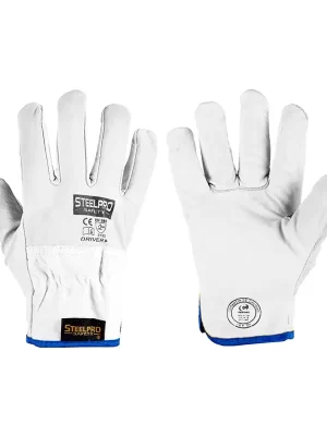 GUANTE VAQUETA DRIVER BLANCO STEELPRO