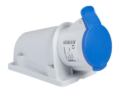 TOMA INDUSTRIAL ADOSABLE 3P + T32A 250VAC AZUL 9H IP44 PKF32W424