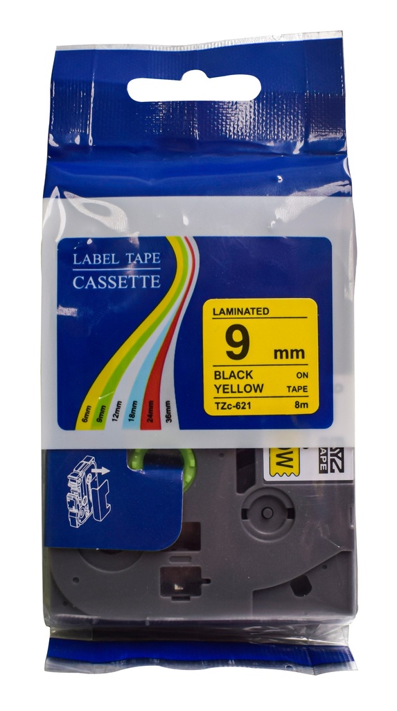 CINTA ADHESIVA EXTRA FUERTE AMARILLO (9MM X 8M) TZ2-S621