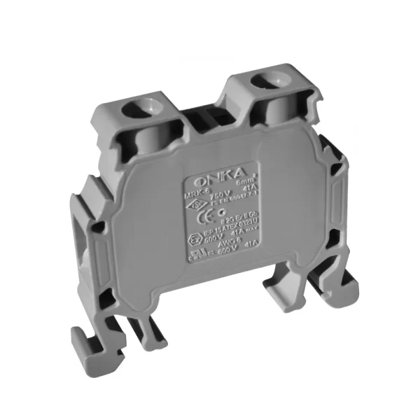 BORNERA GRIS CONEXIÓN RIEL DIN-MRK 6MM²
