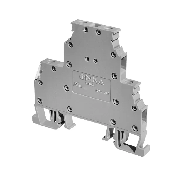 BORNERA GRIS CONEXIÓN RIEL DIN-MRK 4MM²