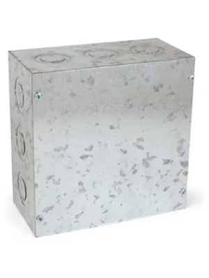 CAJA DE PASE METAL 200X200X100 CON AGUJERO (PLANCHA 1/27)