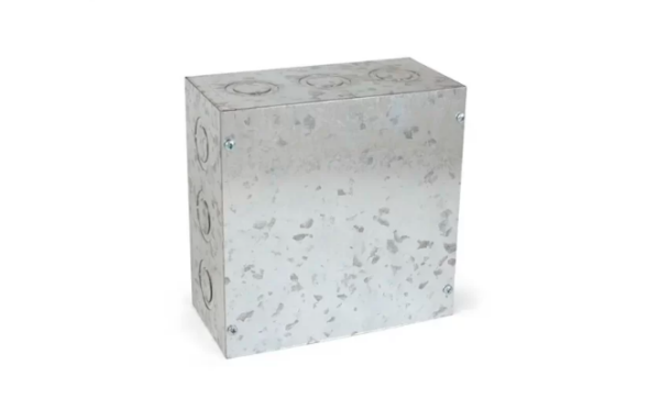 CAJA DE PASE METAL 200X200X100 CON AGUJERO (PLANCHA 1/27)