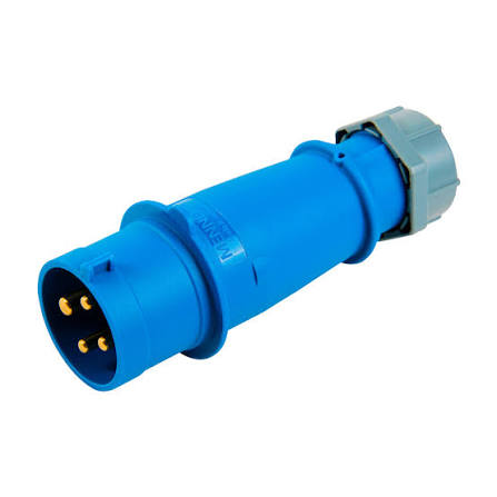 ENCHUFE INDUSTRIAL 3P+32A AZUL 9H IP44