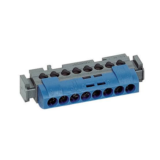 BORNERA NEUTRO AZUL 16MM2 P/8 CONDUCTORES
