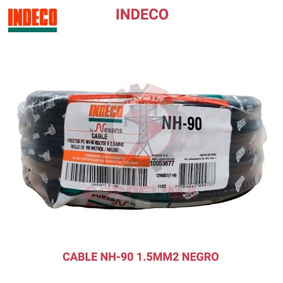 CABLE LIBRE HALOGENO 750V 1.5MM2 NEGRO  FREETOX-PC NH90 - INDECO