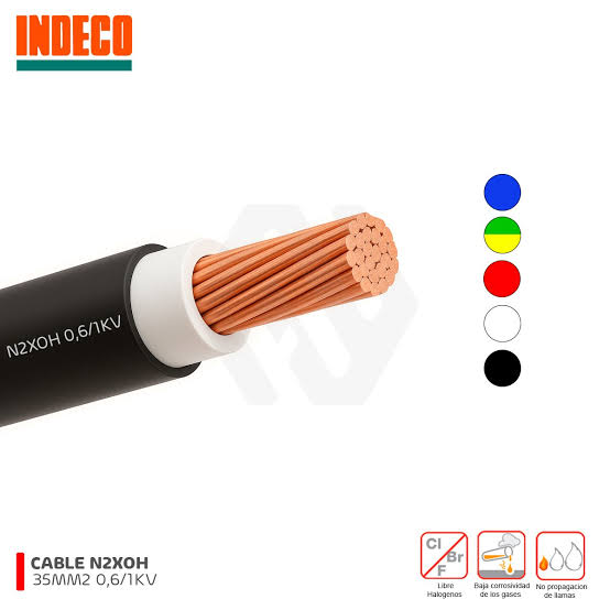 CABLE ENERGIA N2XOH 35MM2  LIBRE HALOGENO 1KV . INDECO