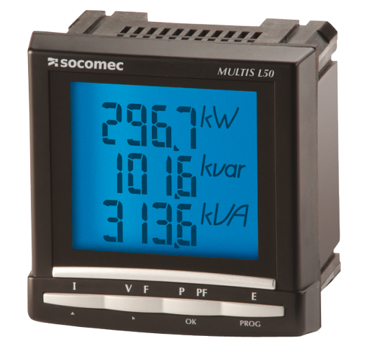 MEDIDOR DE POTENCIA MULTIS L50 96X96MM SOCOMEC 192J9120