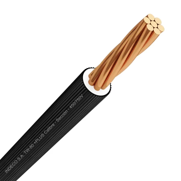 CABLE DOBLE FORRO THW 450/750V 12 AWG, CL2, NEGRO (METRO) - EL COPE
