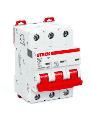 INTERRUPTOR AUT TERMOMAG P/RIEL 3P 50A 400VAC 10KA - SDA63C50