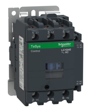 LC1D40F7_Image_369 CONTACTOR POTENCIA MAGNETICO 3P 40A AC3 220VAC 1NA+1NC TESYS - LC1D40M7 - SCHNEIDER