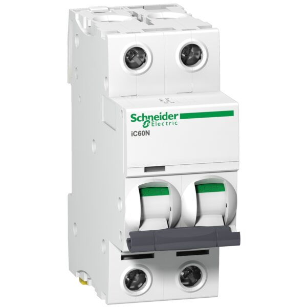 A9F44240- INTERRUPTOR TERMOMAGNETICA P/RIEL 2P X 40A 20KA/6KA 220V/415V- SCHNEIDER