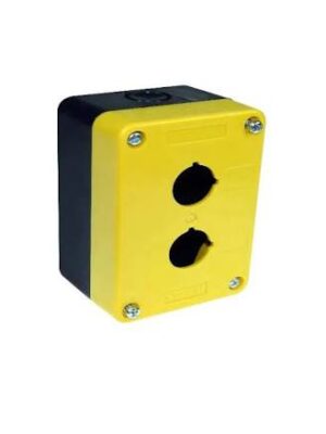 CAJA PVC PARA PULSADOR 02 ORIFICIOS AMARILLO [SQ2K]