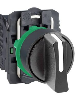 SELECTOR MANETA CORTA 2 POSIC PLAST NEGRO 22MM 1NA HARMONY XB5AD21 - SCHNEIDER ELECTRIC