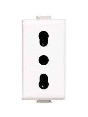 TOMACORRIENTE BIPASO 1 MOD BLANCO 2P+T 16A 250V MATIX AM5113